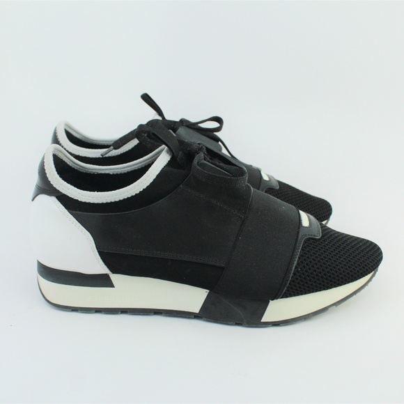Balenciaga's Race Runner Black Low Top Sneakers 38 - Picture 3 of 7